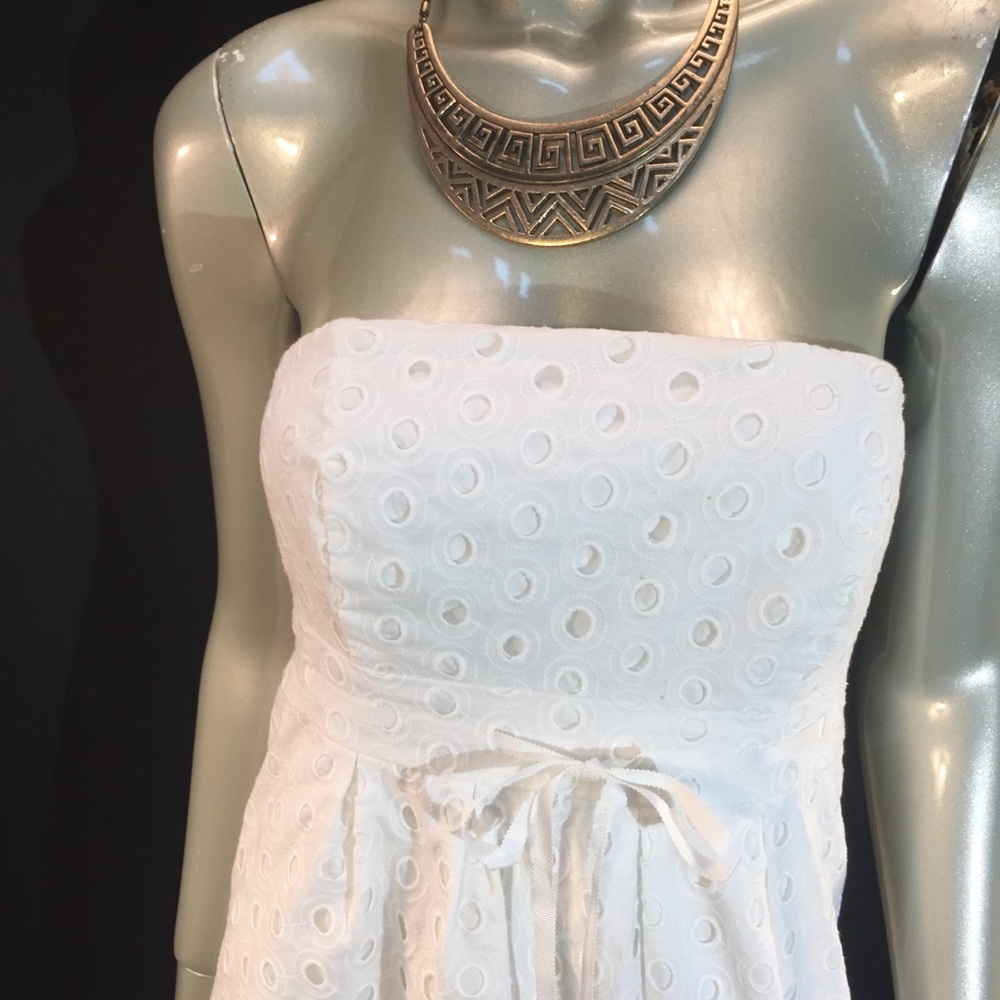 Lilly Pulitzer White Eyelet Lace Strapless Dress